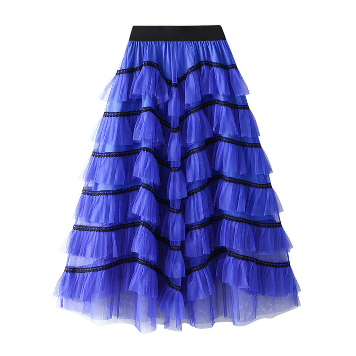 Layered ruffle tulle midi skirt – AURORA