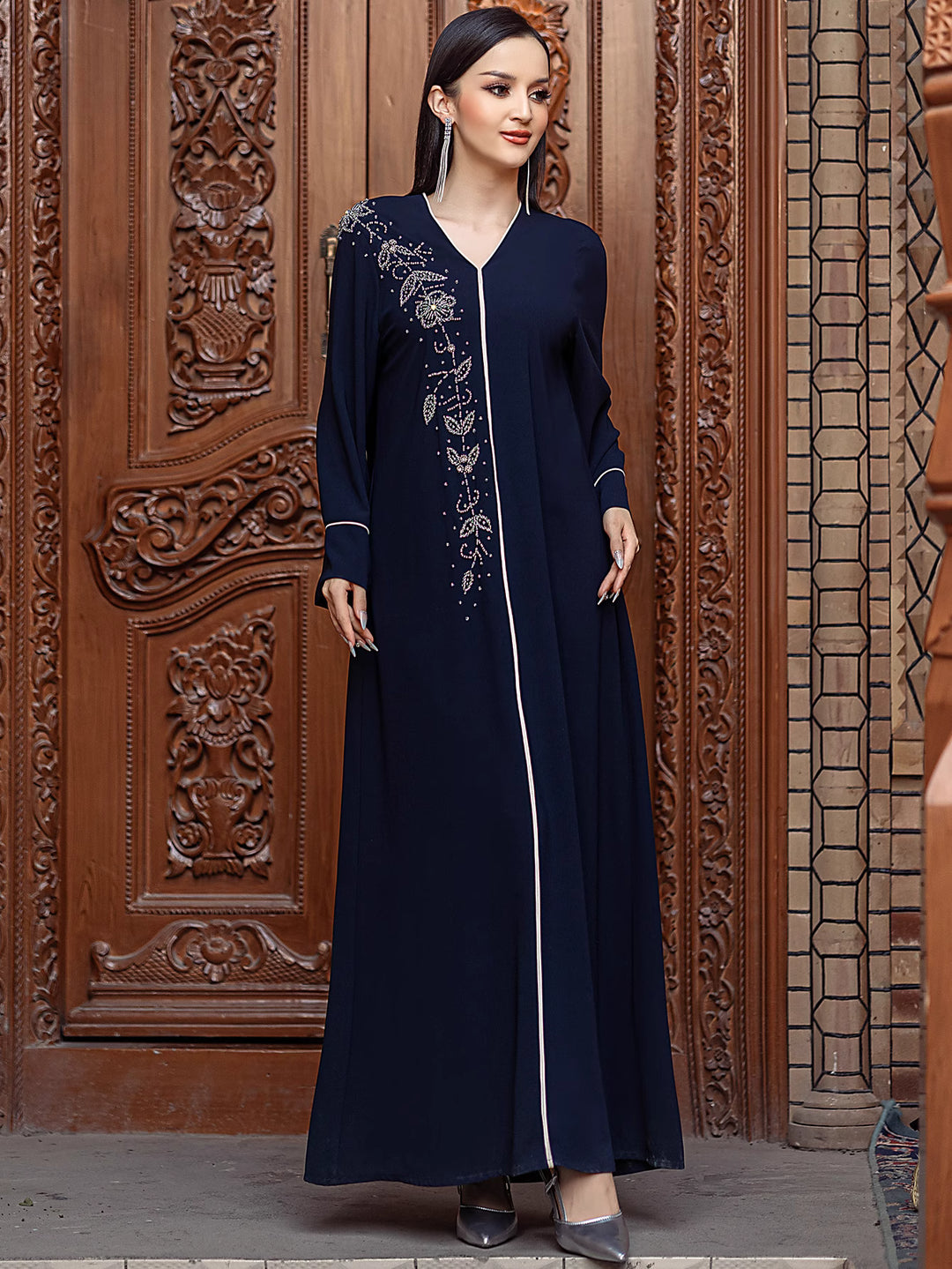 maßgeschneiderter Schlaganzug mit Satin-Puffärmeln – VALENCIA 