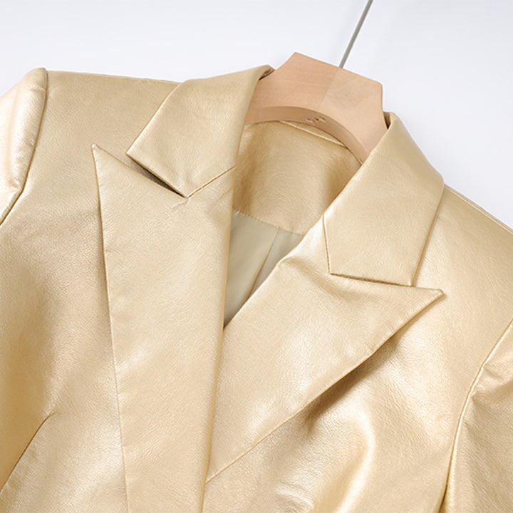two-tone tailored blazer with satin finish – MARISE
