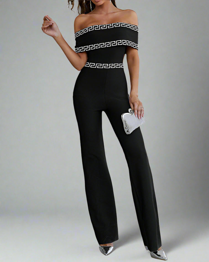 driekwart mouw overslagjurk met pailletten revers en bloemenapplicatie – ALINA 