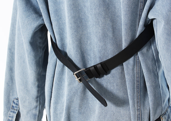 Geplooide top met uitlopende mouwen en maxi-rok set met tailleband – Rosiny 