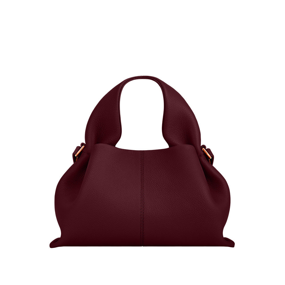 حقيبة هوبو جلدية ناعمة بمقبض مطوي – سيليمت