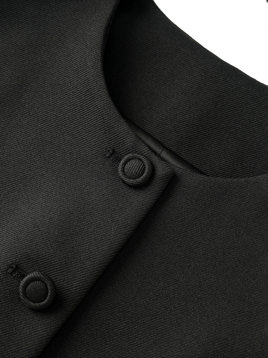 robe midi à manches courtes avec des appliqués floraux 3D - BLOOMIQ 