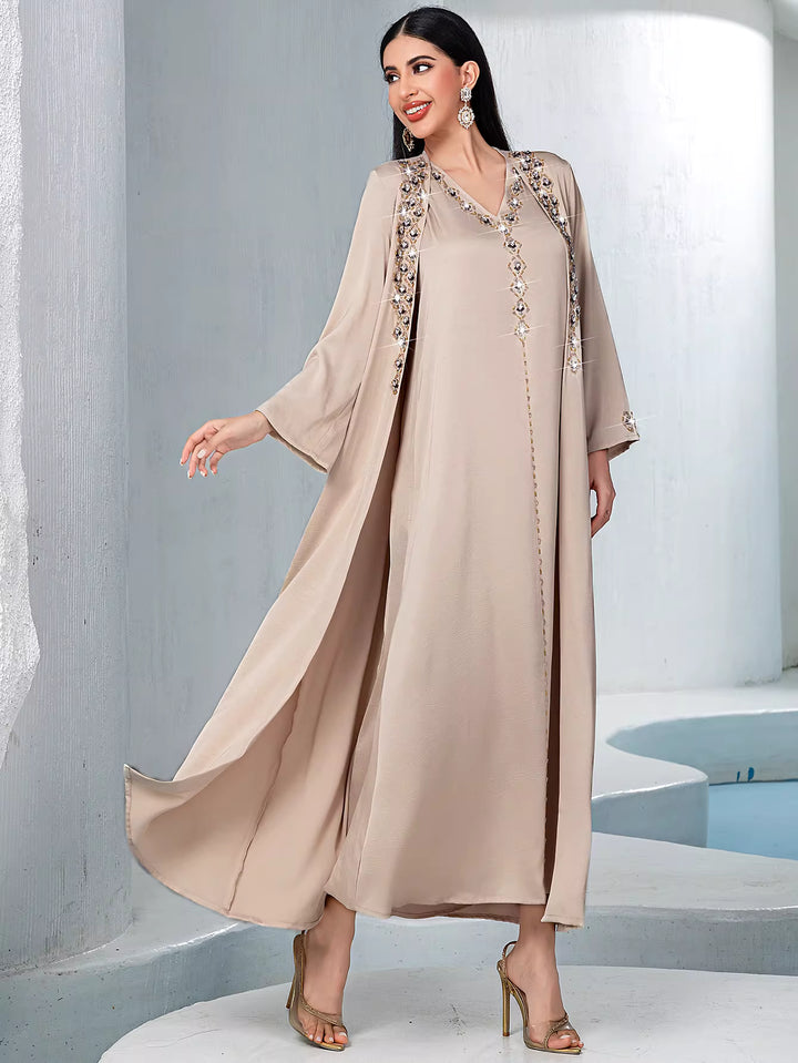 draped minimalist evening dress with fluid silhouette – ALTHEA