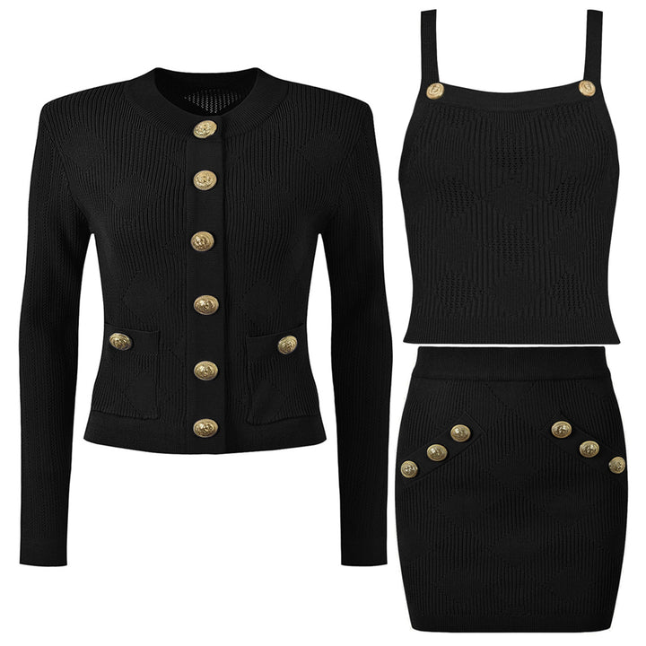 褶皱喇叭袖上衣和高腰裙套装，配腰带 – Rosiny 