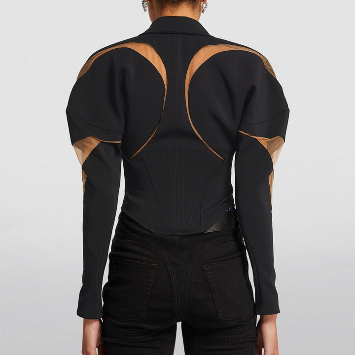 Geplooide top met uitlopende mouwen en maxi-rok set met tailleband – Rosiny 