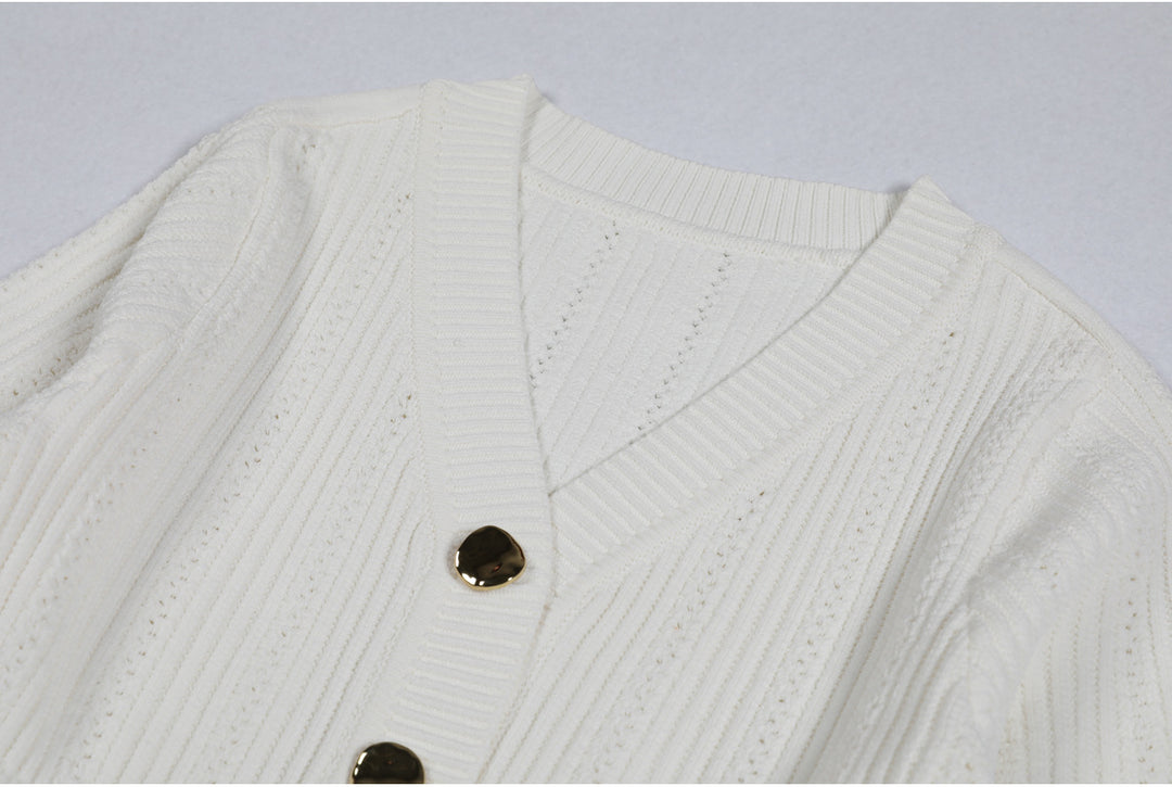 Geplooide top met uitlopende mouwen en maxi-rok set met tailleband – Rosiny 