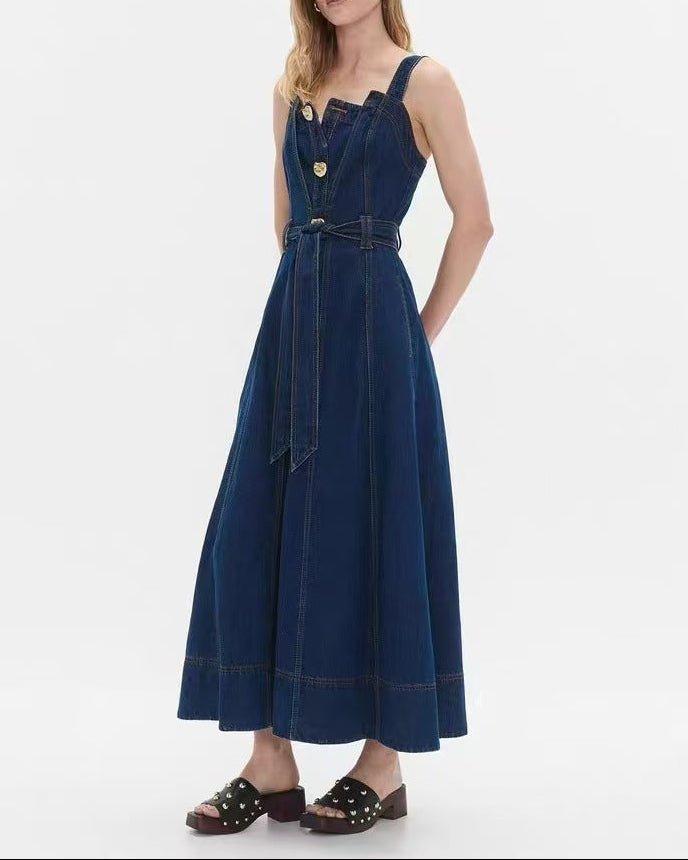 Plissiertes Oberteil mit ausgestellten Ärmeln und Maxirock-Set mit Taillengürtel – Rosiny 