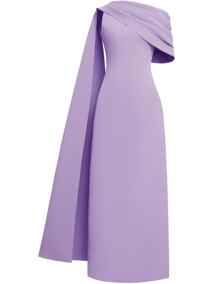 Plissiertes Oberteil mit ausgestellten Ärmeln und Maxirock-Set mit Taillengürtel – Rosiny 