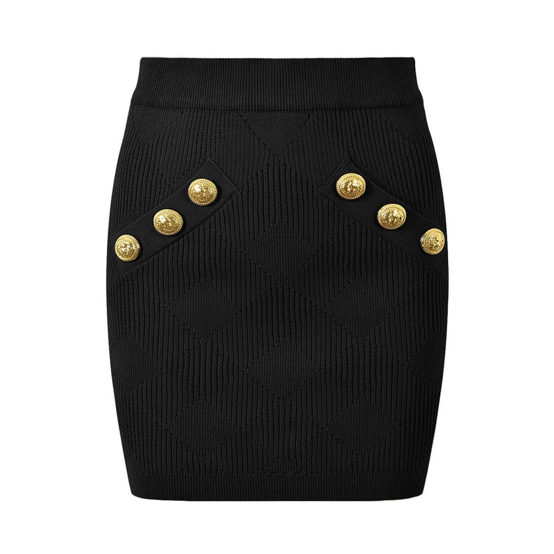 褶皱喇叭袖上衣和高腰裙套装，配腰带 – Rosiny 