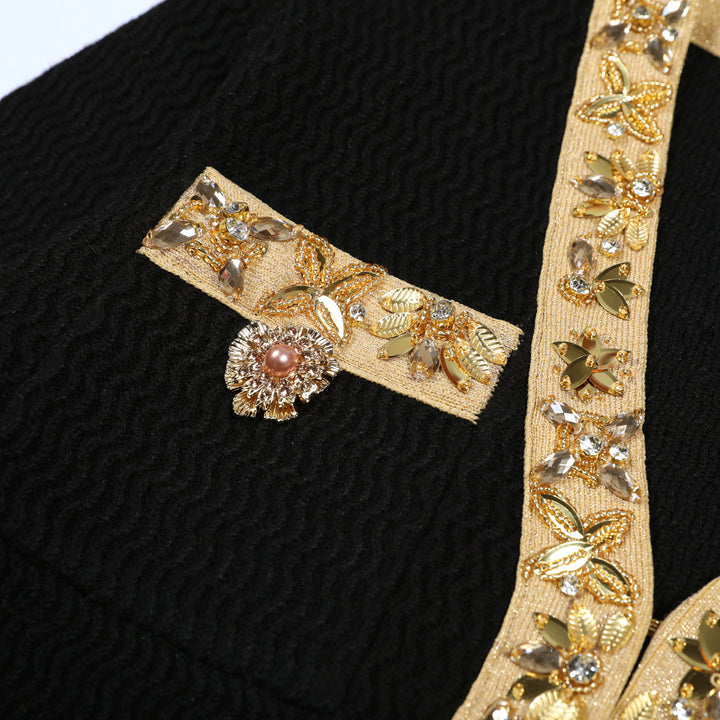 Plissiertes Oberteil mit ausgestellten Ärmeln und Maxirock-Set mit Taillengürtel – Rosiny 