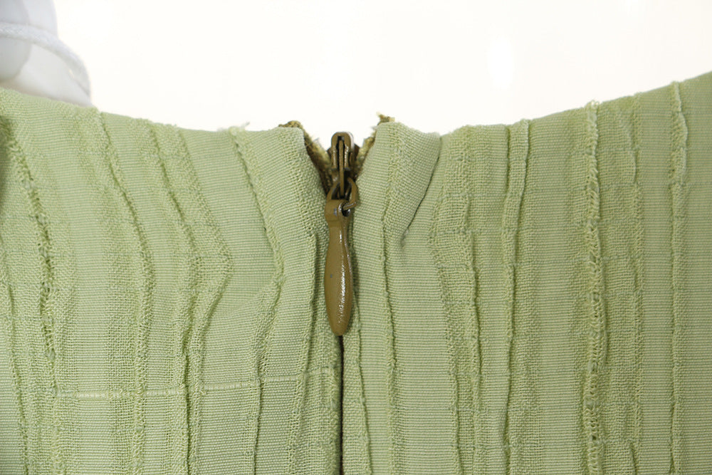 Sleeveless ribbed midi dress with twisted waist cut-outs – SAGEA