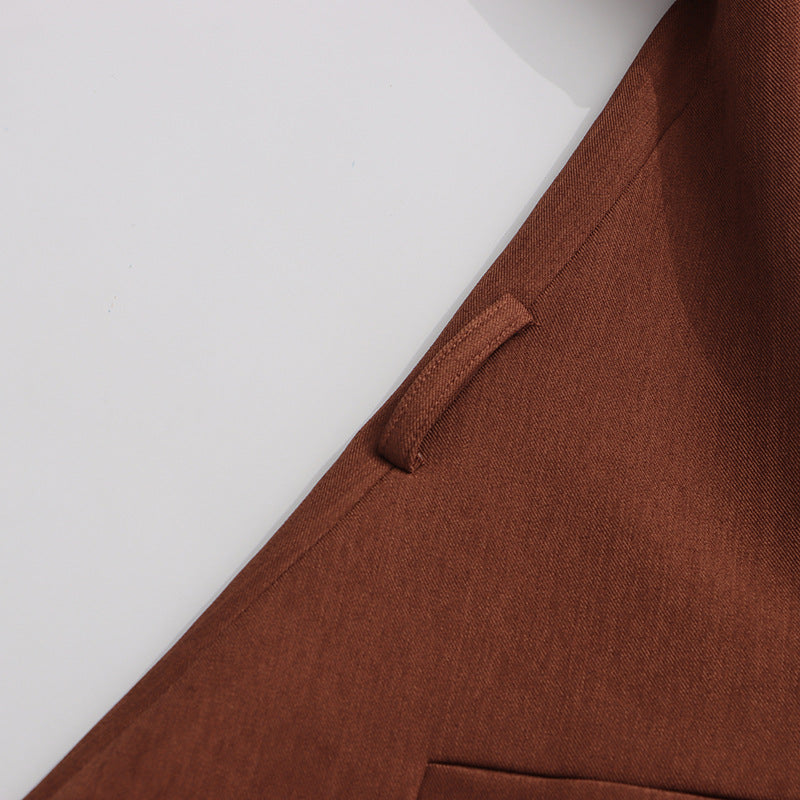 Plissiertes Oberteil mit ausgestellten Ärmeln und Maxirock-Set mit Taillengürtel – Rosiny 