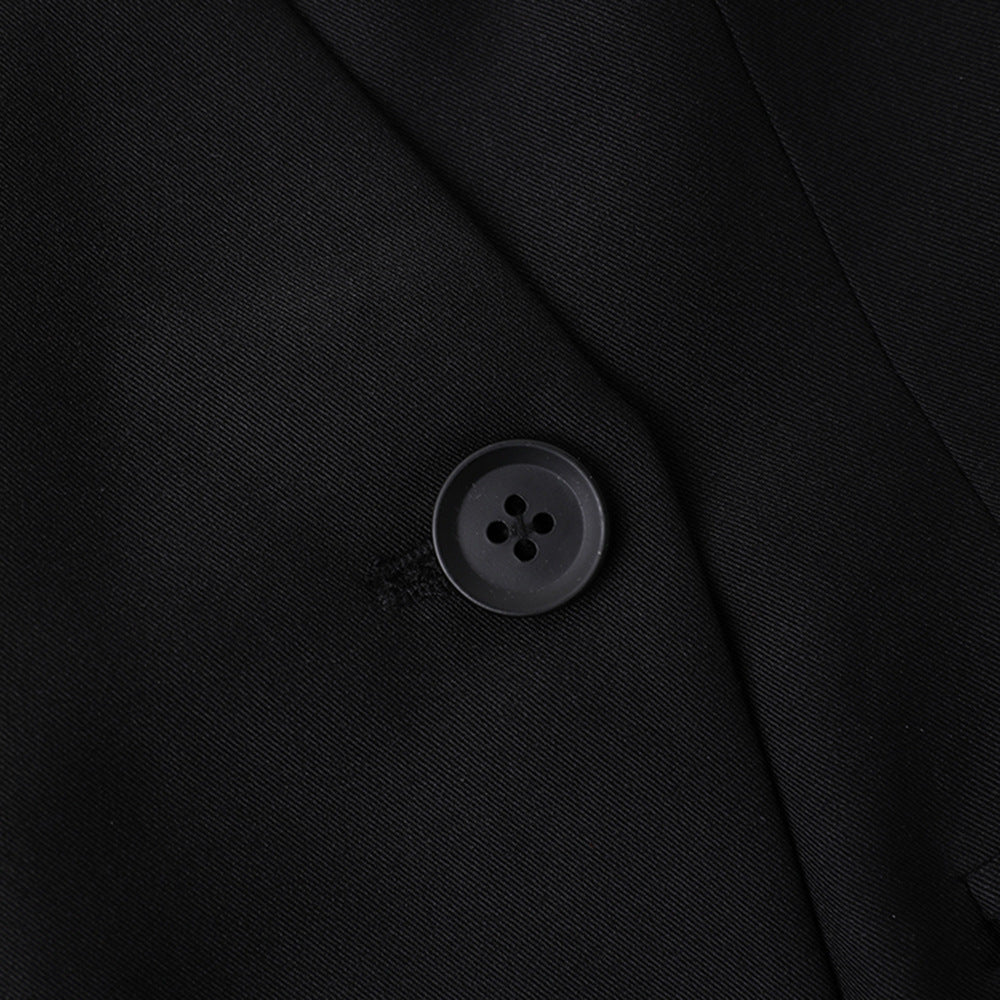 فستان بليزر قصير بأكمام منفوخة متباينة اللون – نوفاكر