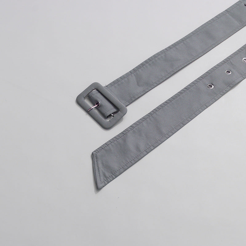 جاكيت ترنش مزدوج الصدر بحزام وياقة عالية - أستريلي