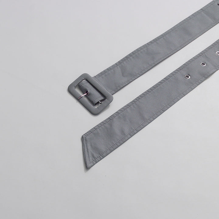 جاكيت ترنش مزدوج الصدر بحزام وياقة عالية - أستريلي