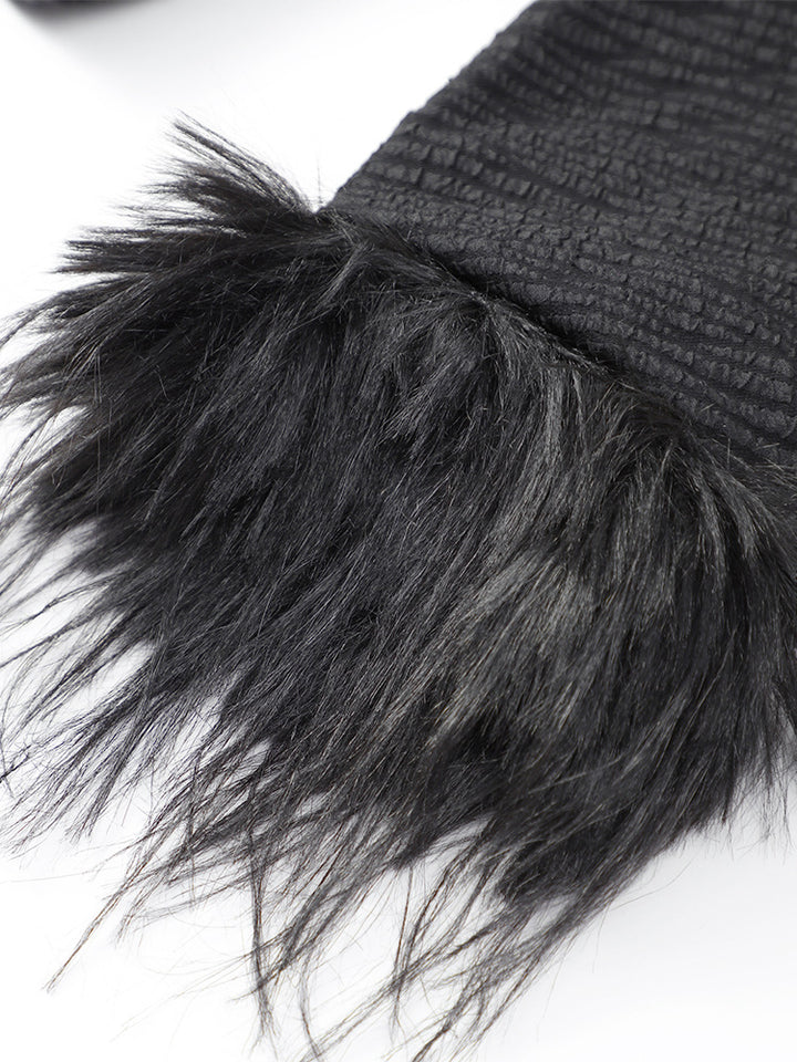 جاكيت مبطن بأكمام مزينة بالريش - بوغتار