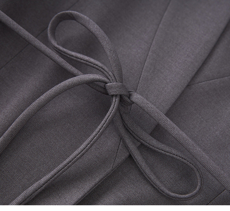 Tailored wrap blazer with self-tie belt – GRACE