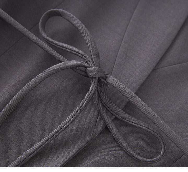 Tailored wrap blazer with self-tie belt – GRACE