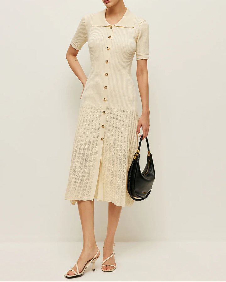 褶皱喇叭袖上衣和高腰裙套装，配腰带 – Rosiny 