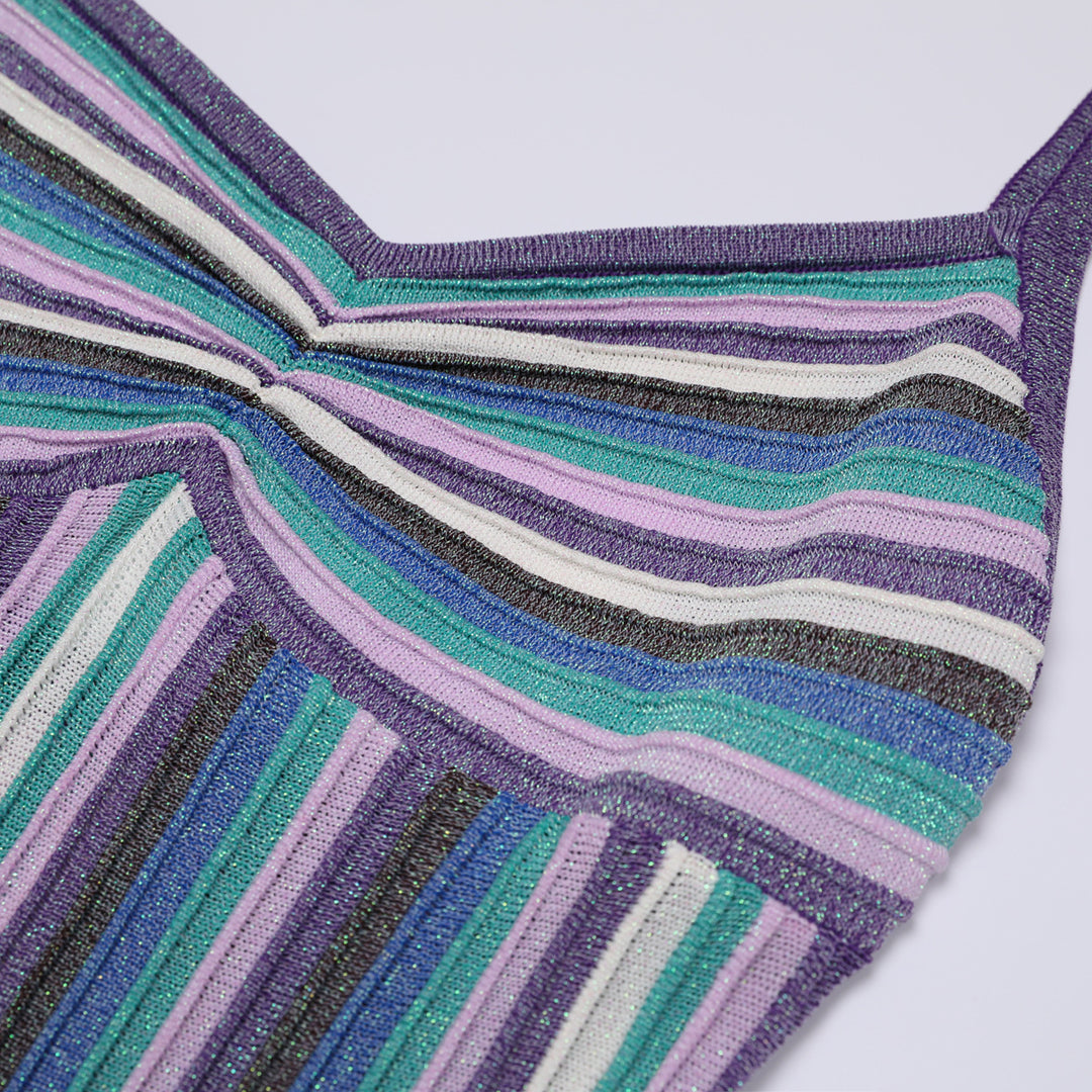 Geplooide top met uitlopende mouwen en maxi-rok set met tailleband – Rosiny 