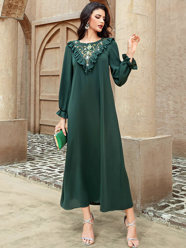 maßgeschneiderter Schlaganzug mit Satin-Puffärmeln – VALENCIA 