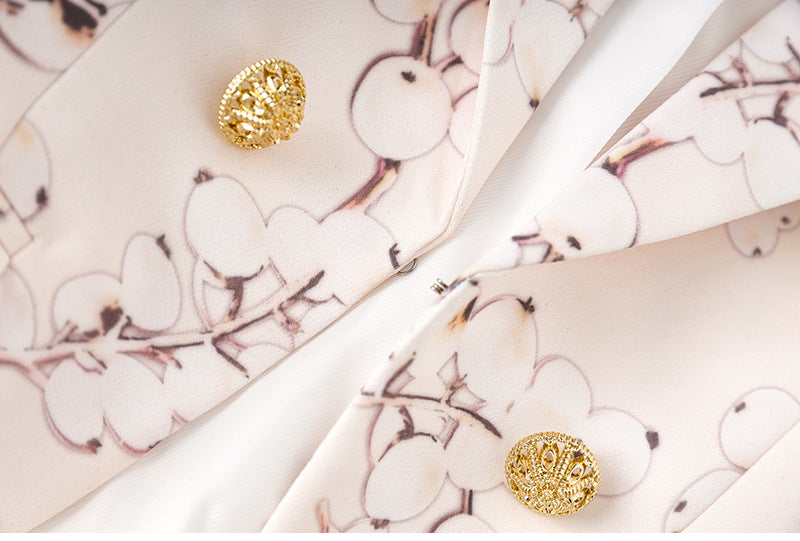 embroidered double-breasted blazer with gold buttons – ROYALE