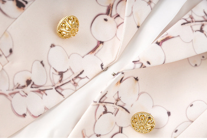 embroidered double-breasted blazer with gold buttons – ROYALE