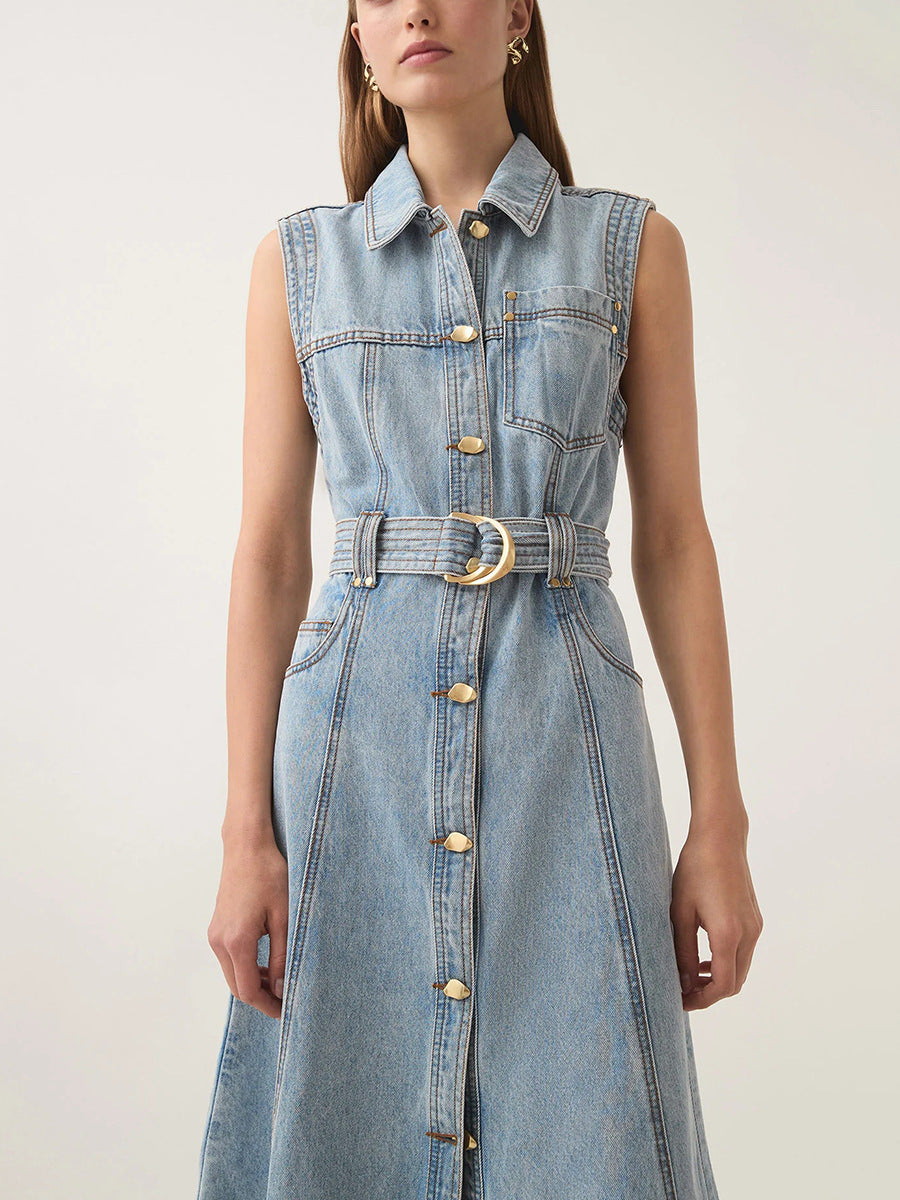 褶皱喇叭袖上衣和高腰裙套装，配腰带 – Rosiny 