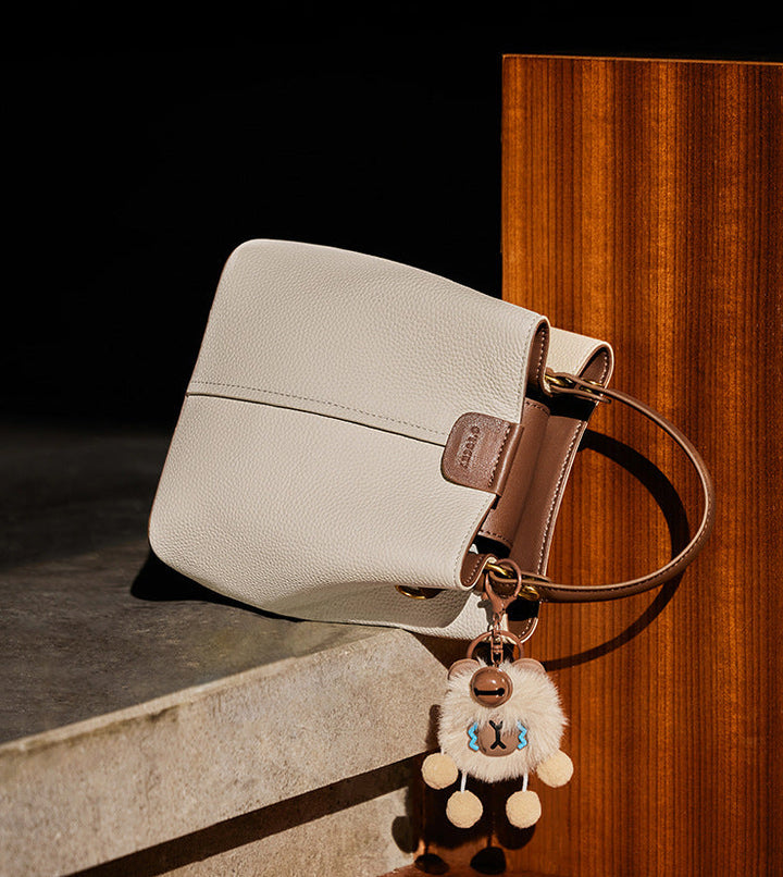 sac cabas en rotin tissé avec doubles poignées en cuir – LÉONIE 