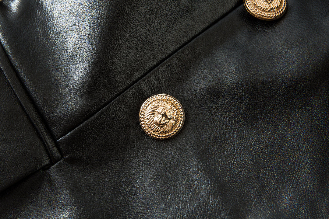 metallic double-breasted blazer – LUNARA