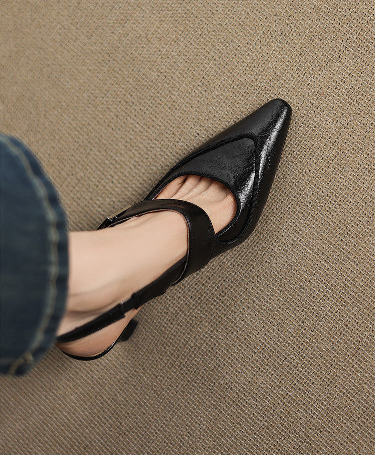 حذاء بكعب مدبب من الأمام وحزام معدني بإبزيم - AURORADLI