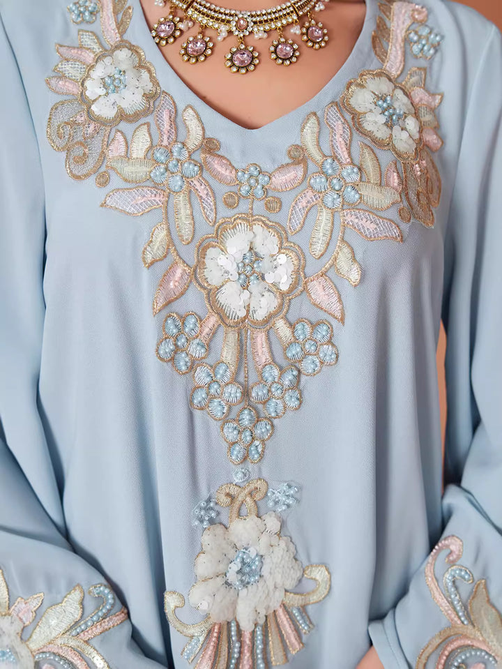 maßgeschneiderter Schlaganzug mit Satin-Puffärmeln – VALENCIA 