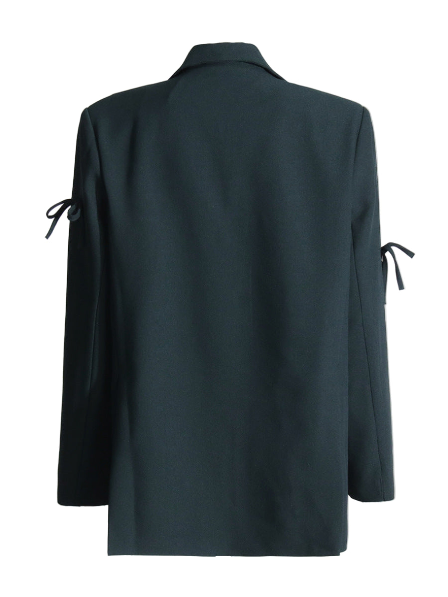 Haut à manches évasées plissées et ensemble jupe longue avec ceinture à la taille – Rosiny 