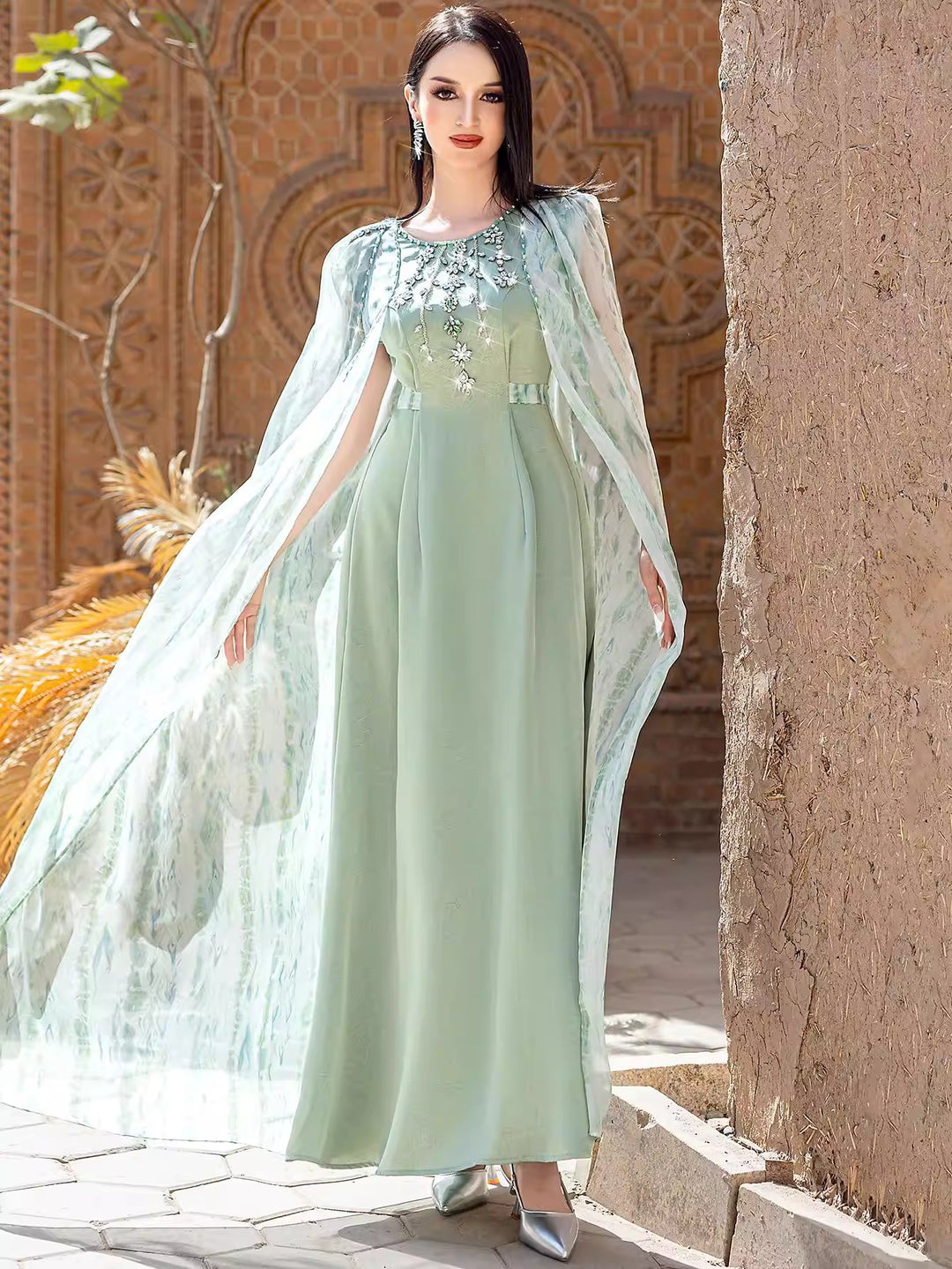 minimal sculpted evening dress with refined drape – CALYX