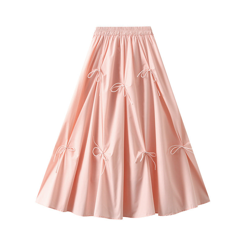 midi skirt with gathered bow detailing – FERA