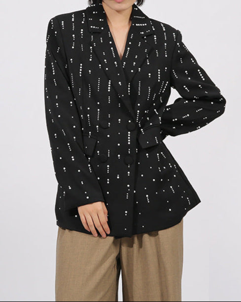 Geplooide top met uitlopende mouwen en maxi-rok set met tailleband – Rosiny 