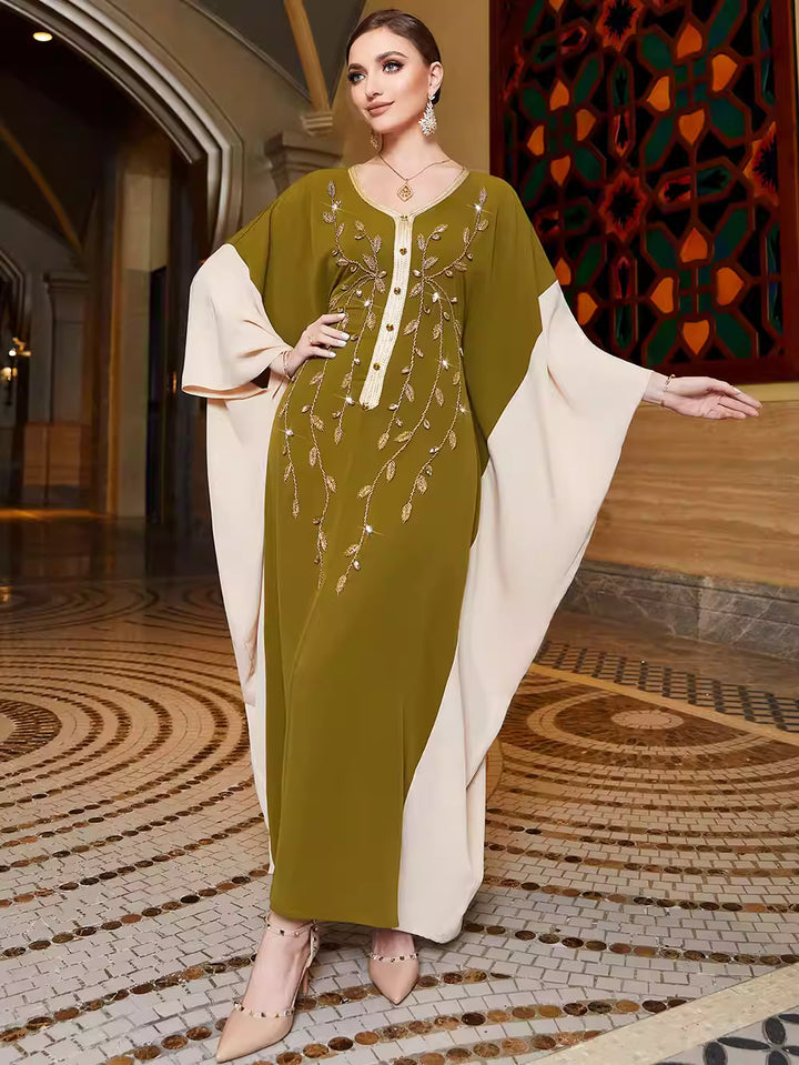 Elegant Long Sleeve Maxi Dress with Soft Structure – MARIELLE