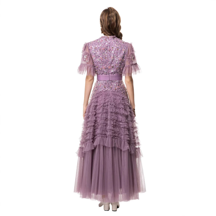 ruffled tulle gown with embellished bodice – VIOLETTA