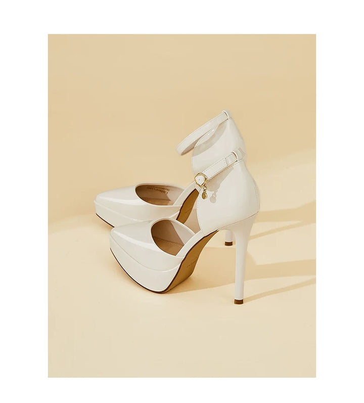 Patent Ankle-Strap Platform Pumps – NOIRELLE