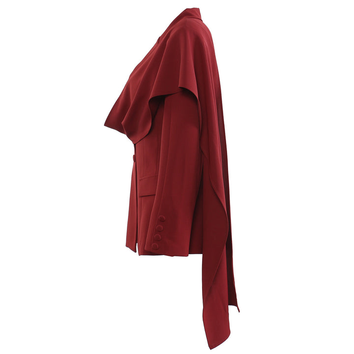 Draped Lapel Tailored Blazer – AZURE