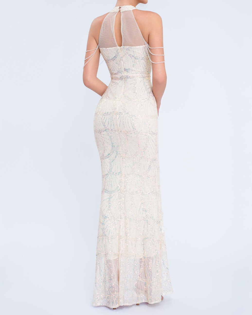 Plissiertes Oberteil mit ausgestellten Ärmeln und Maxirock-Set mit Taillengürtel – Rosiny 