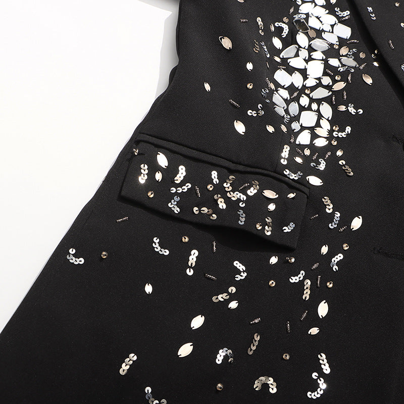 褶皱喇叭袖上衣和高腰裙套装，配腰带 – Rosiny 