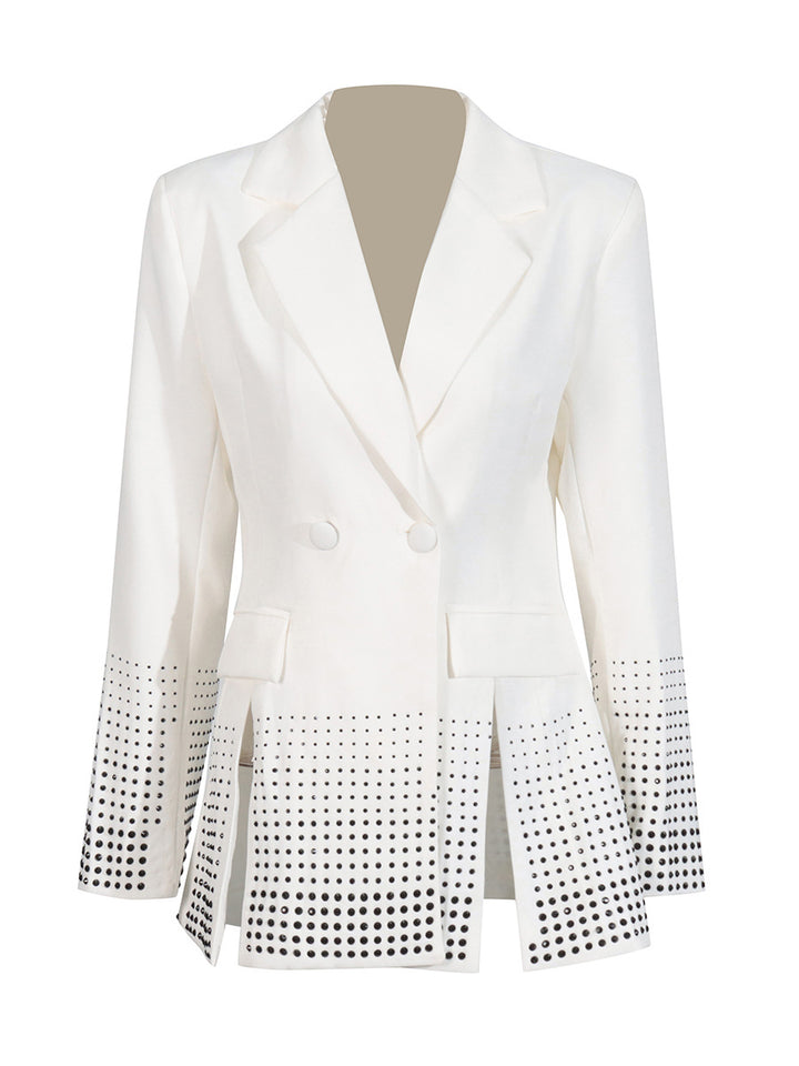 بليزر مزدوج الصدر بحافة مقصوصة بالليزر - أردينيم