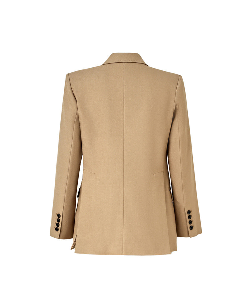 tailored double-breasted blazer suit with straight-leg trousers – SAHARA