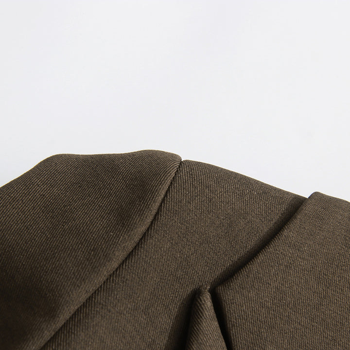 asymmetric off-shoulder tailored blazer – RHEA