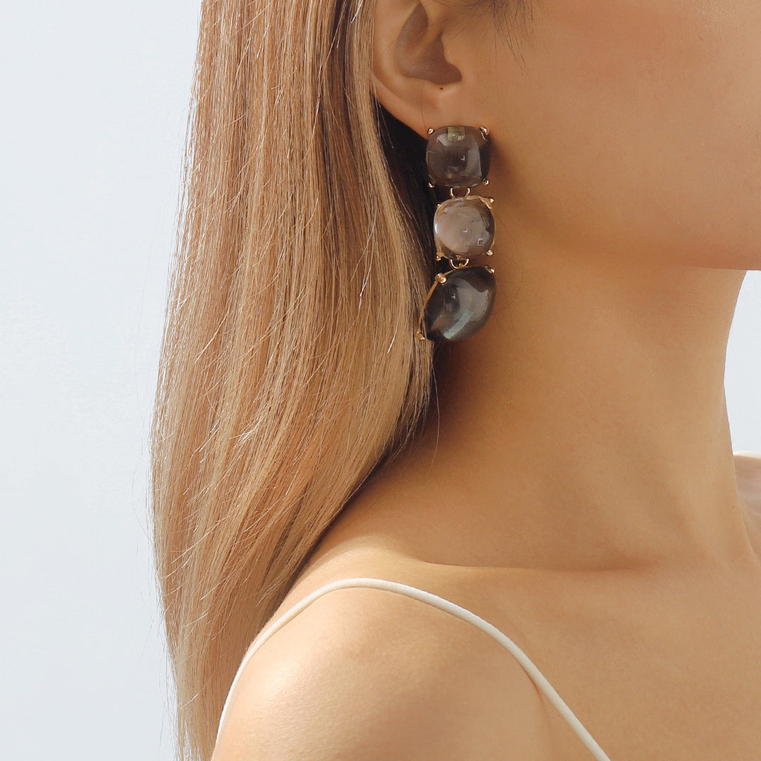 collier chaîne multicolore avec breloques de mer en émail - CORALIA 