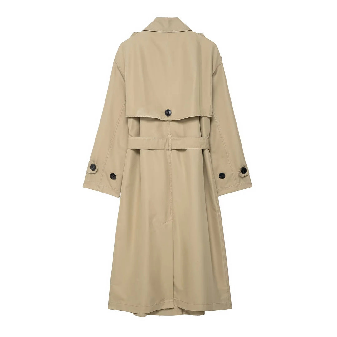 belted double-breasted trench coat – AURORA