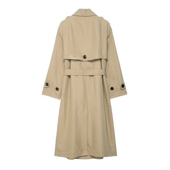 belted double-breasted trench coat – AURORA