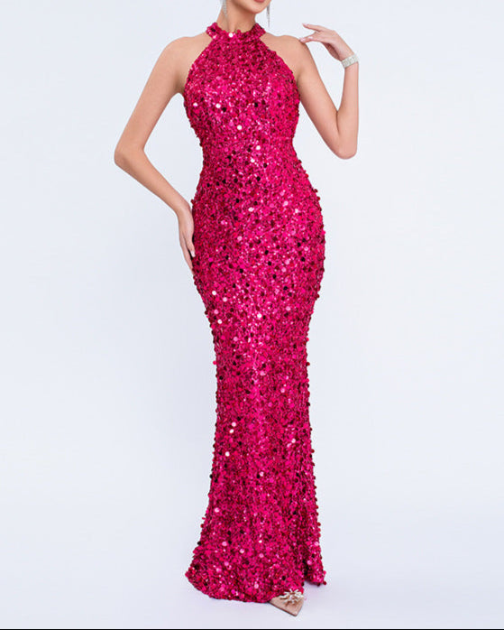 فستان هالتر عمودي بظهر مفتوح – إلودير